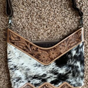 Brown and Black Patterned Women's Bag